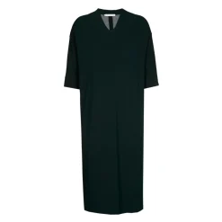 Jersey jurk met V-hals