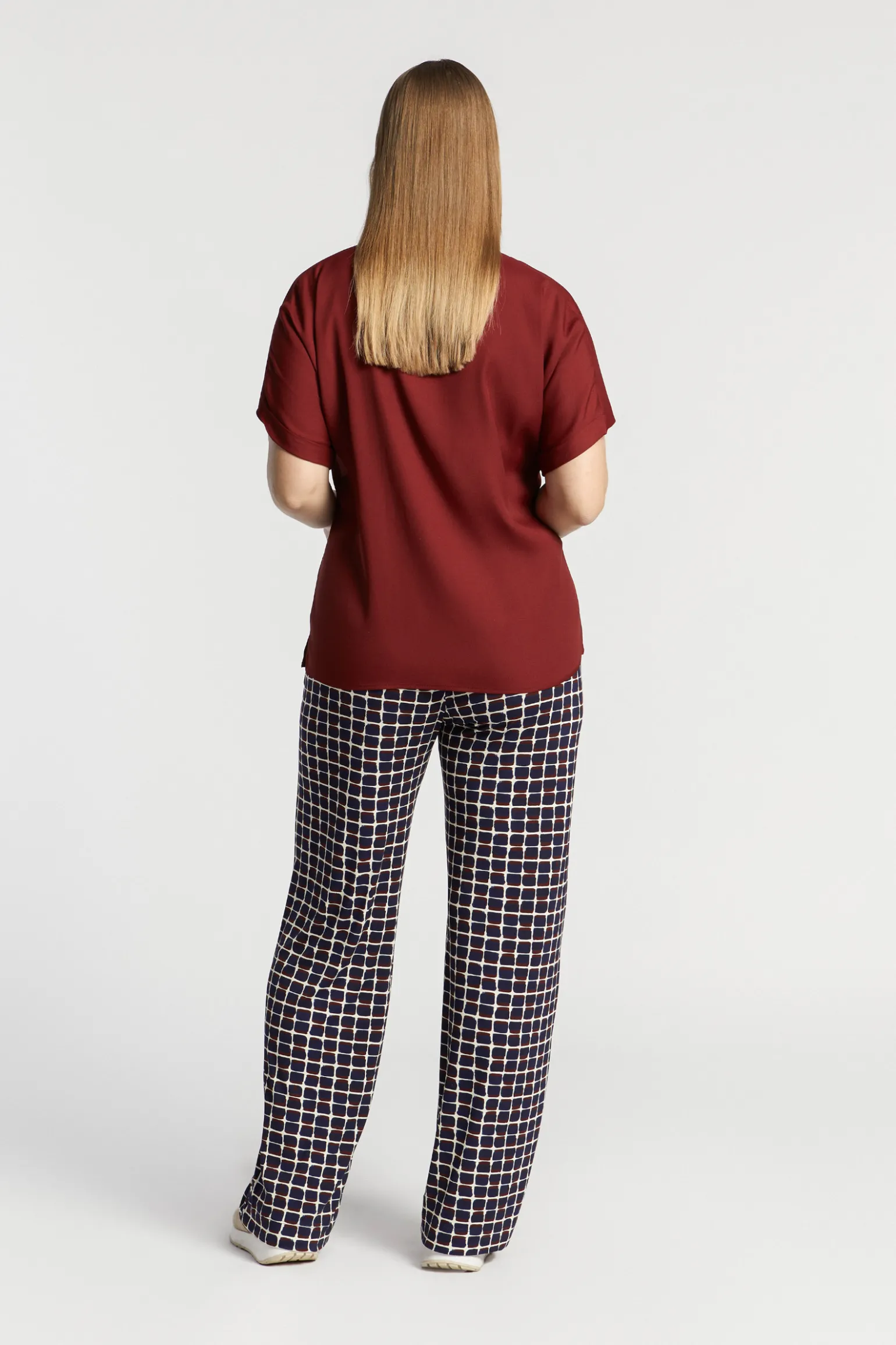 Jerseybroek met fantasieprint
