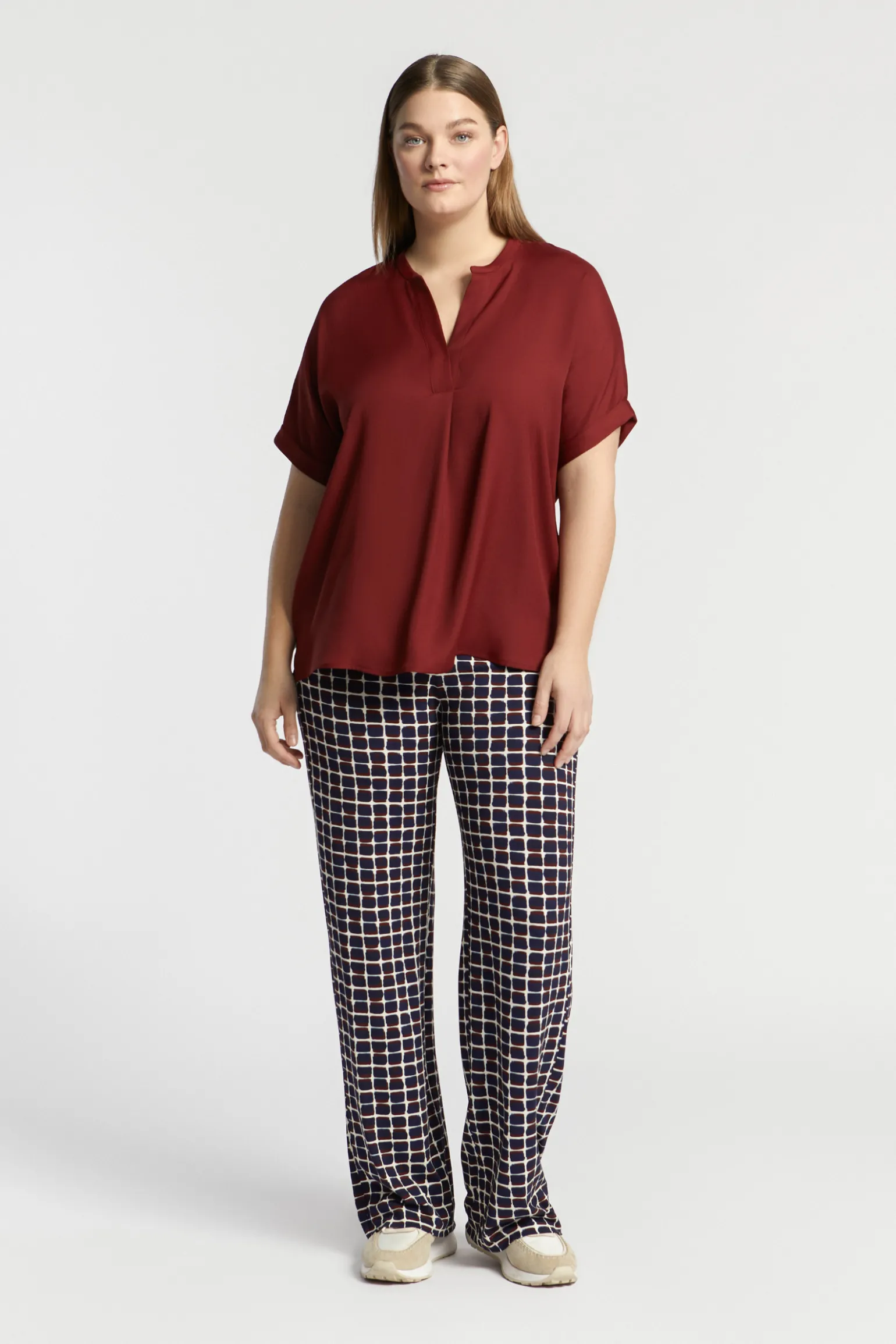 Jerseybroek met fantasieprint