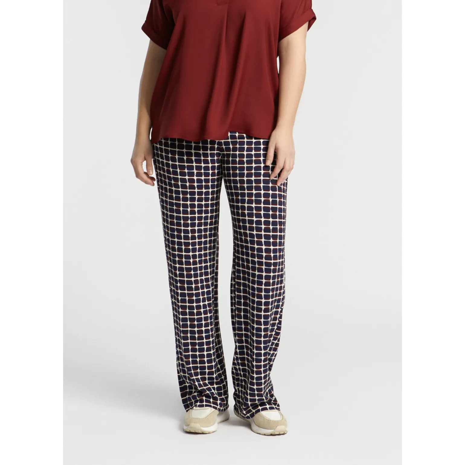 Jerseybroek met fantasieprint