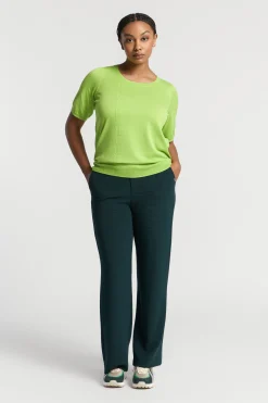 Jerseybroek met wijde pijpen