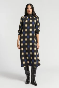 Jurk met blurred print