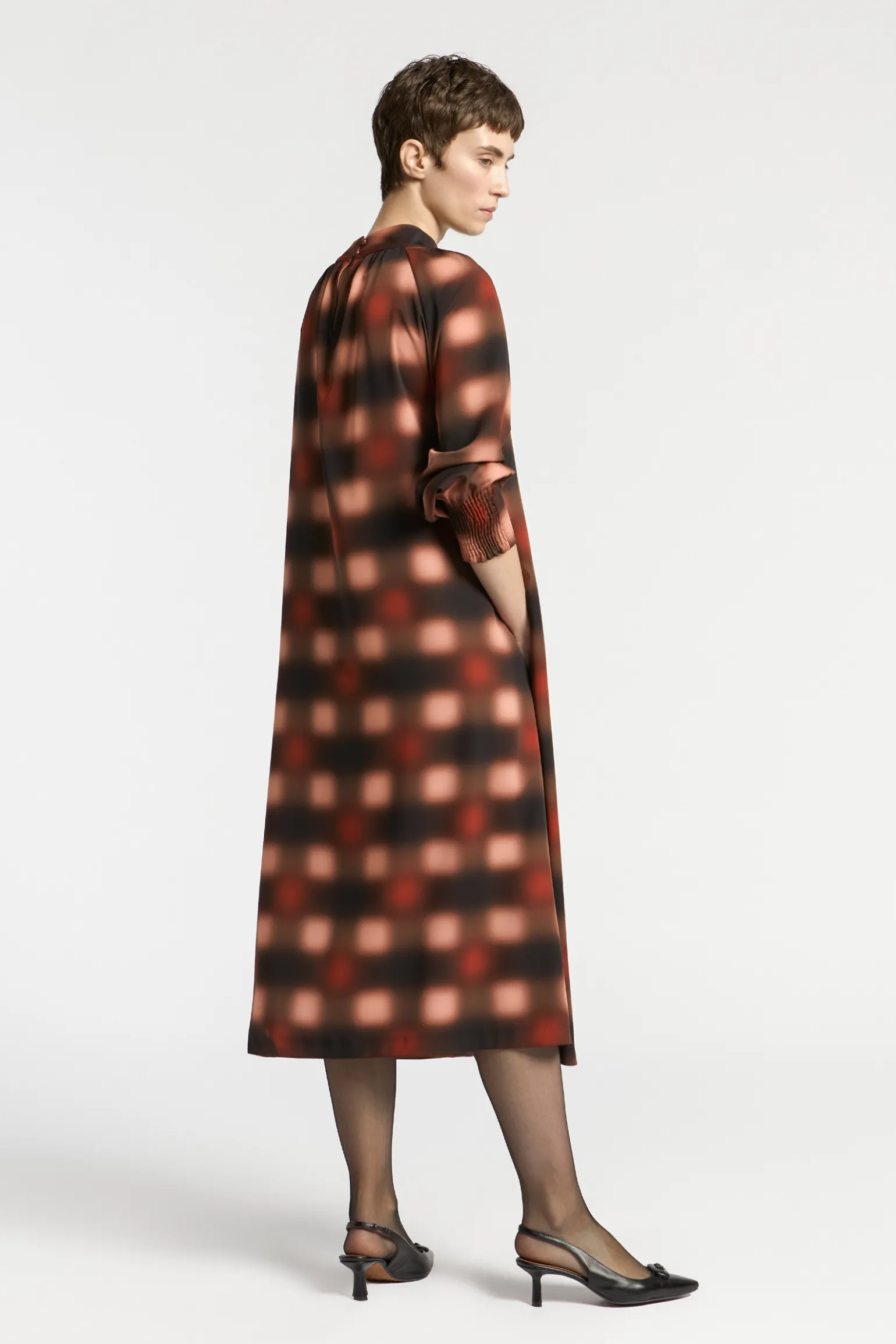 Jurk met blurred print