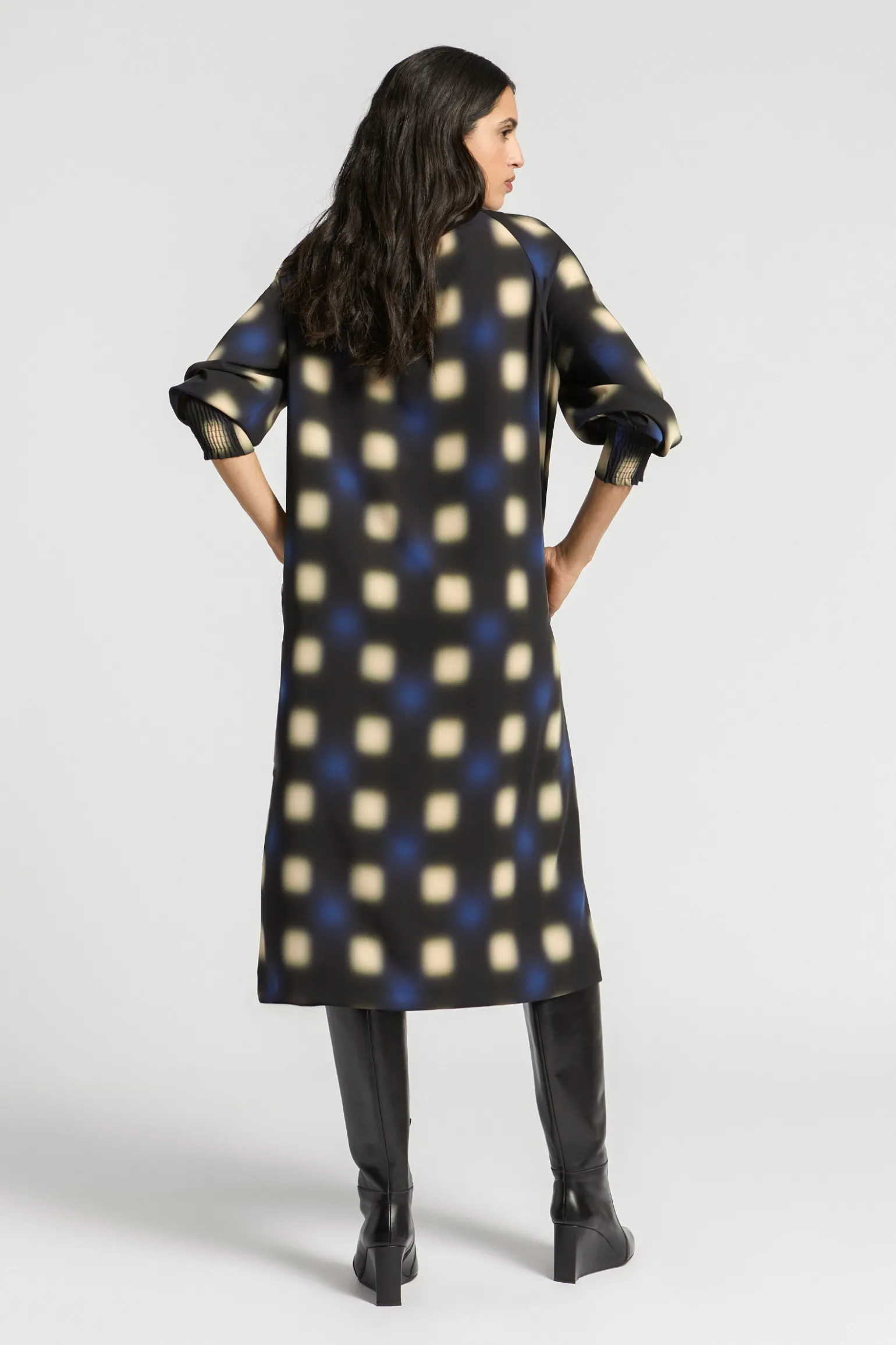 Jurk met blurred print