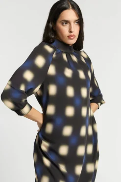 Jurk met blurred print