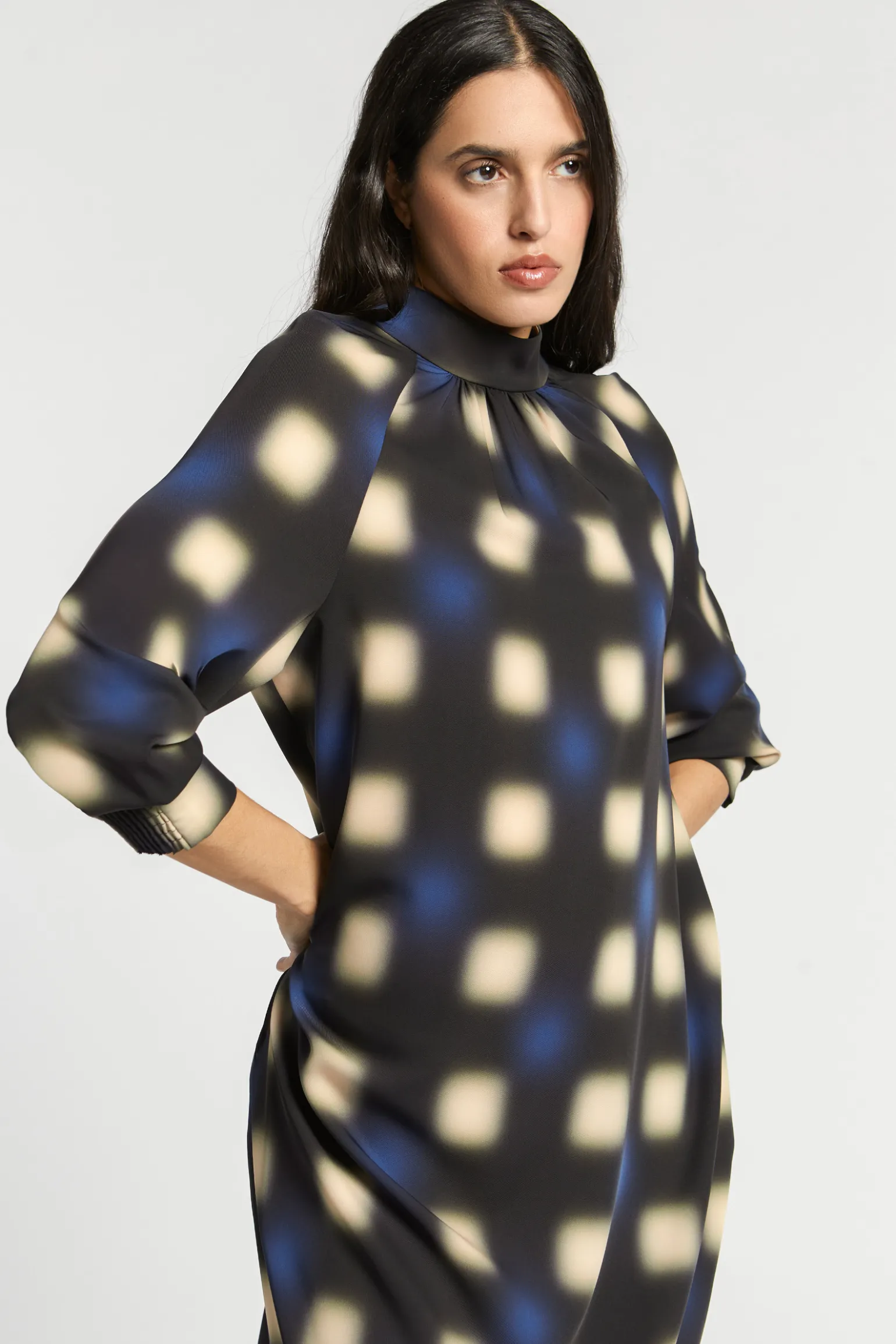 Jurk met blurred print