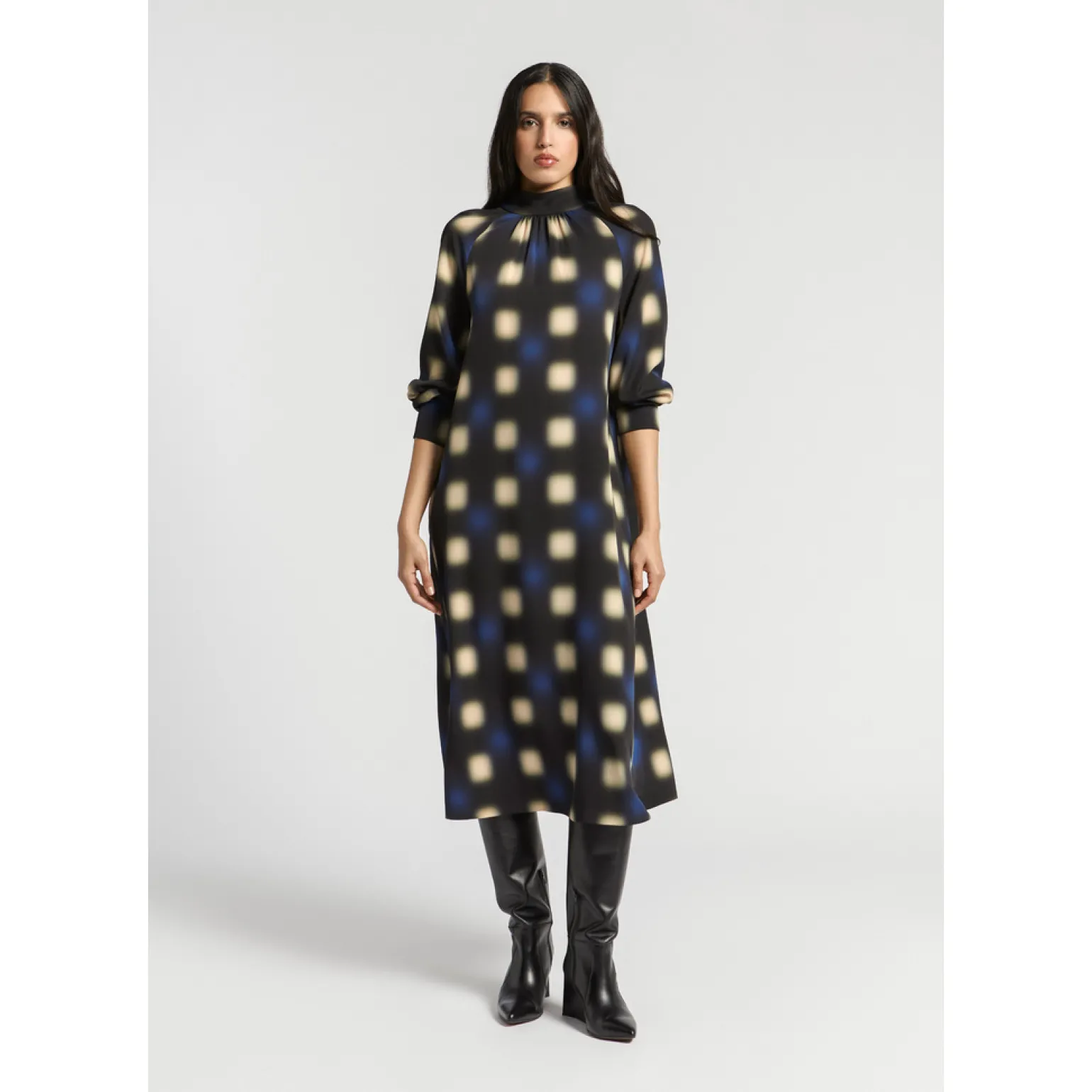 Jurk met blurred print