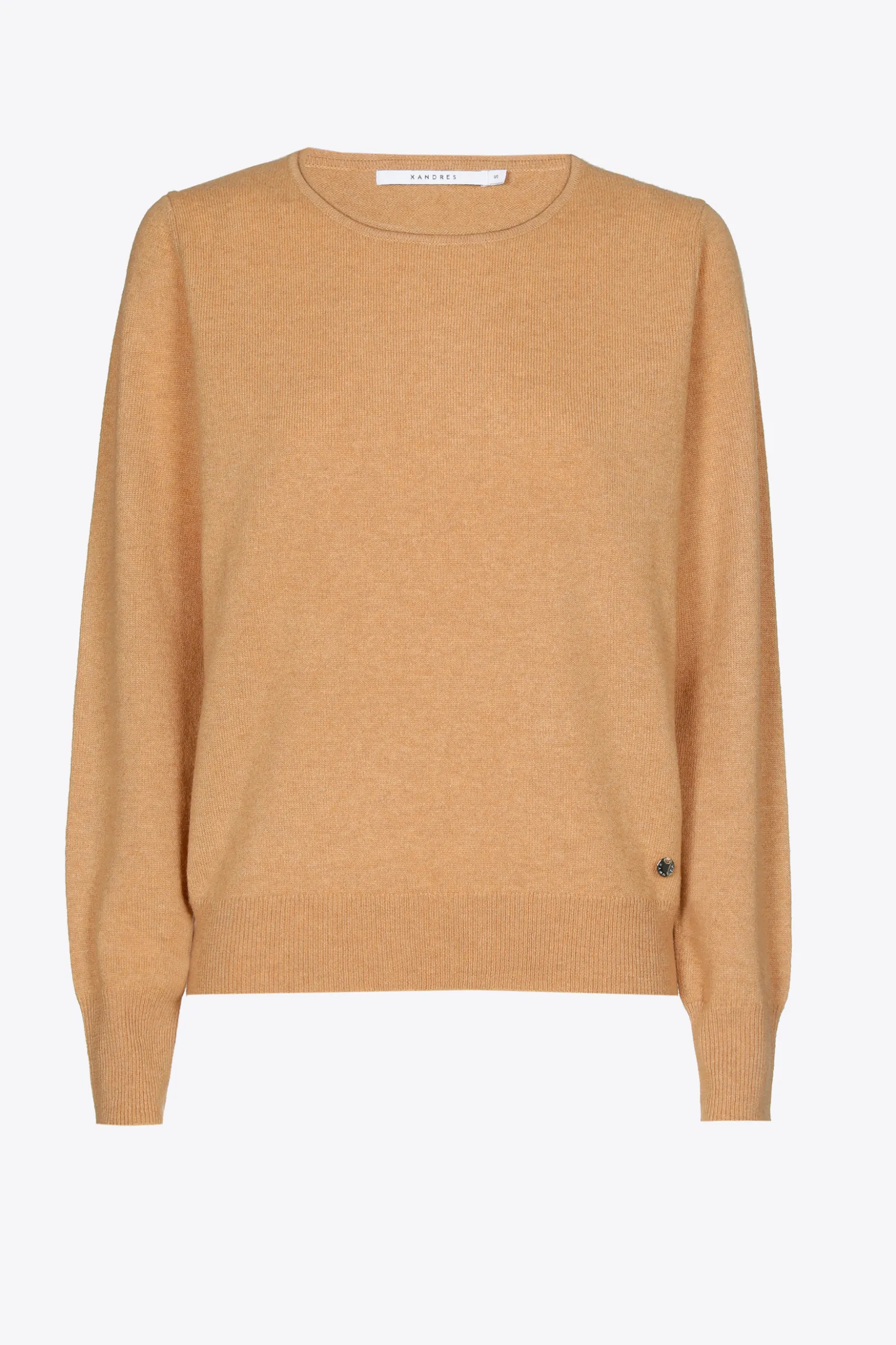 Kasjmieren pull met ronde hals