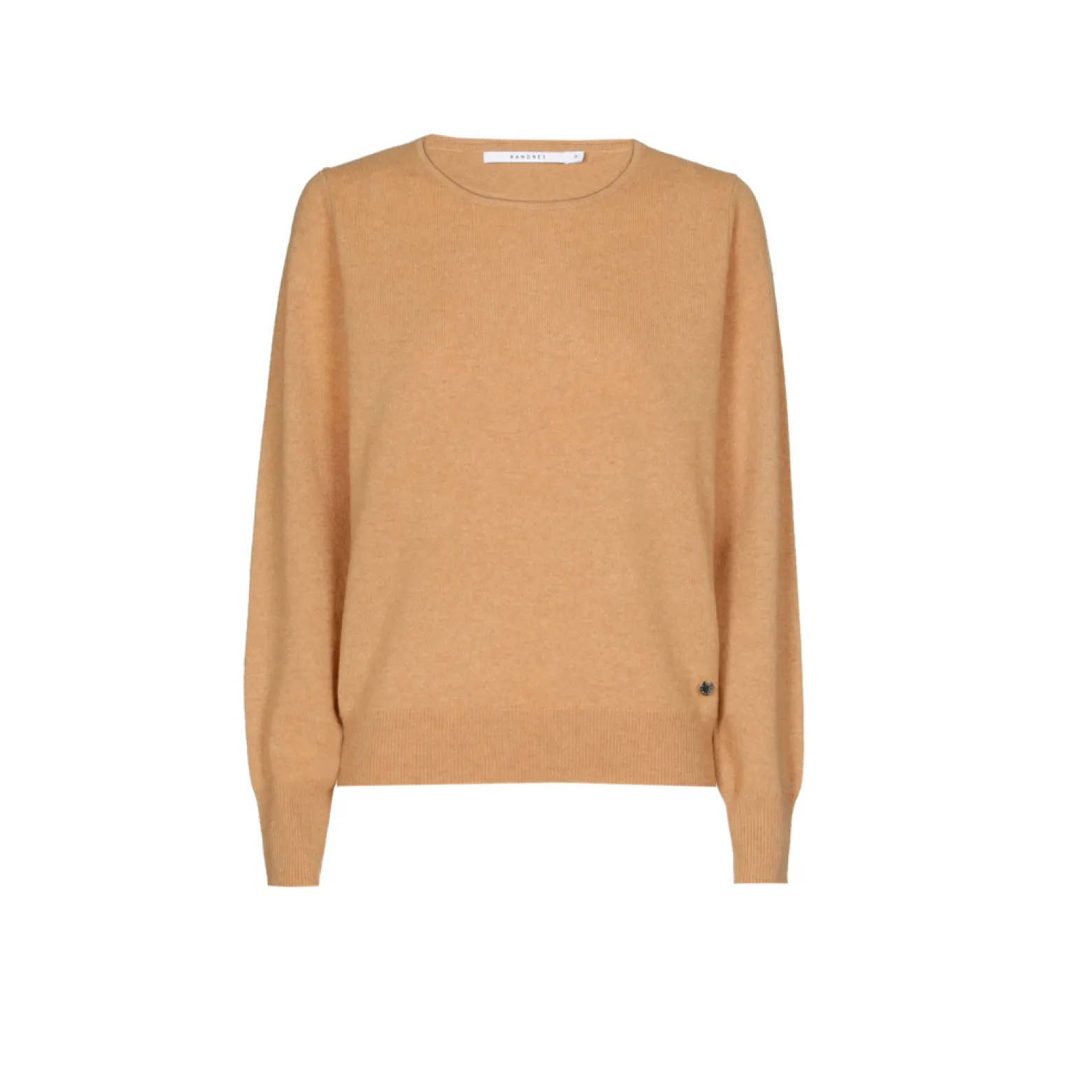 Kasjmieren pull met ronde hals