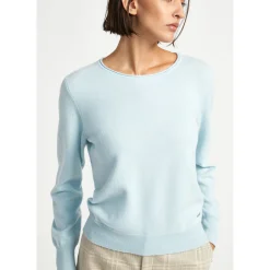 Kasjmieren pull met ronde hals