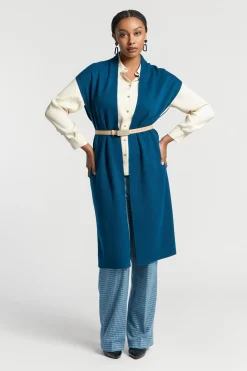 Lange gebreide gilet