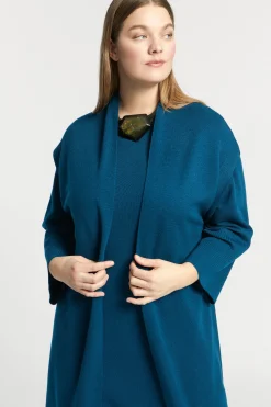 Lange gebreide gilet