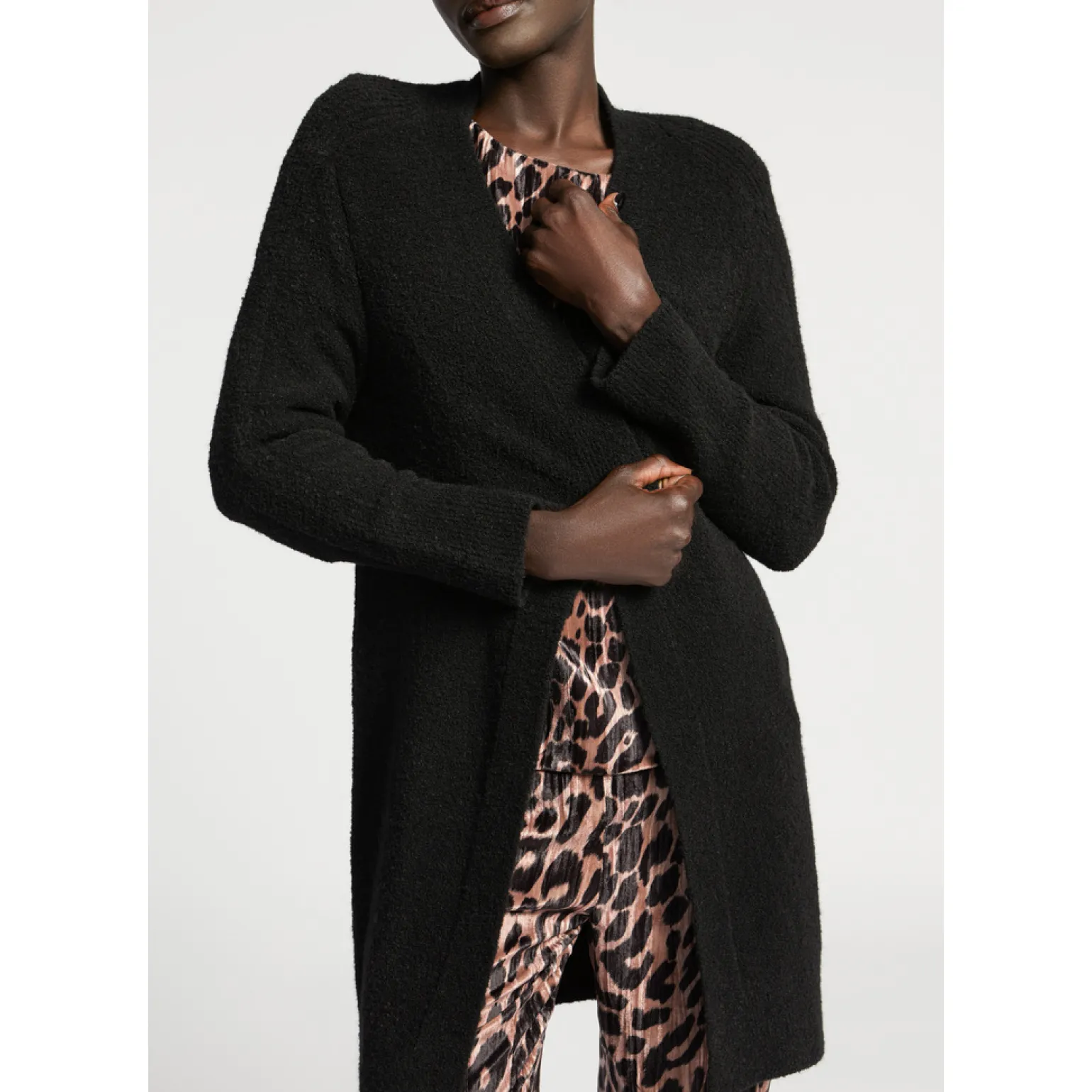 Lange gilet met knop