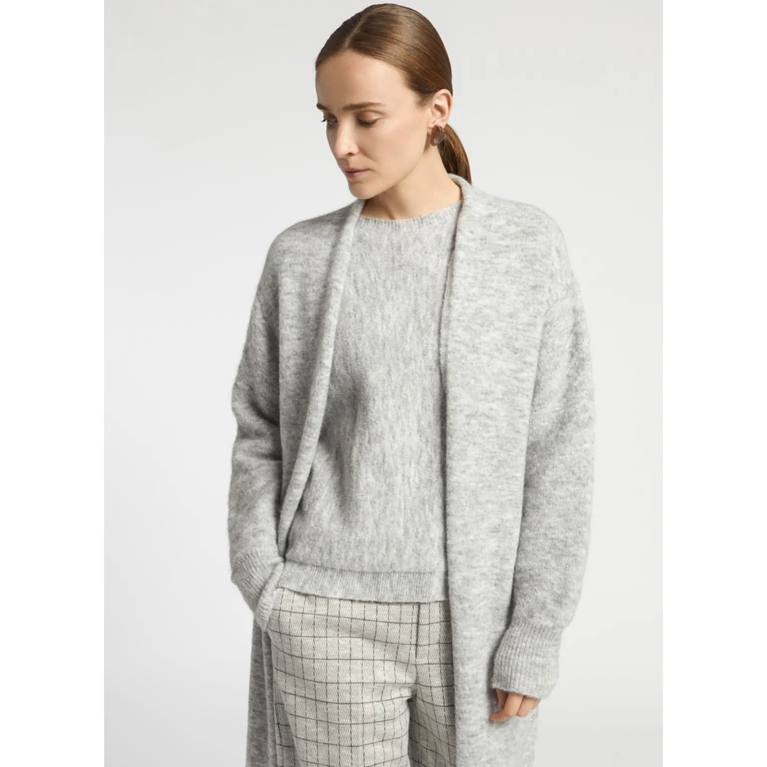 Lange gilet van alpacawol