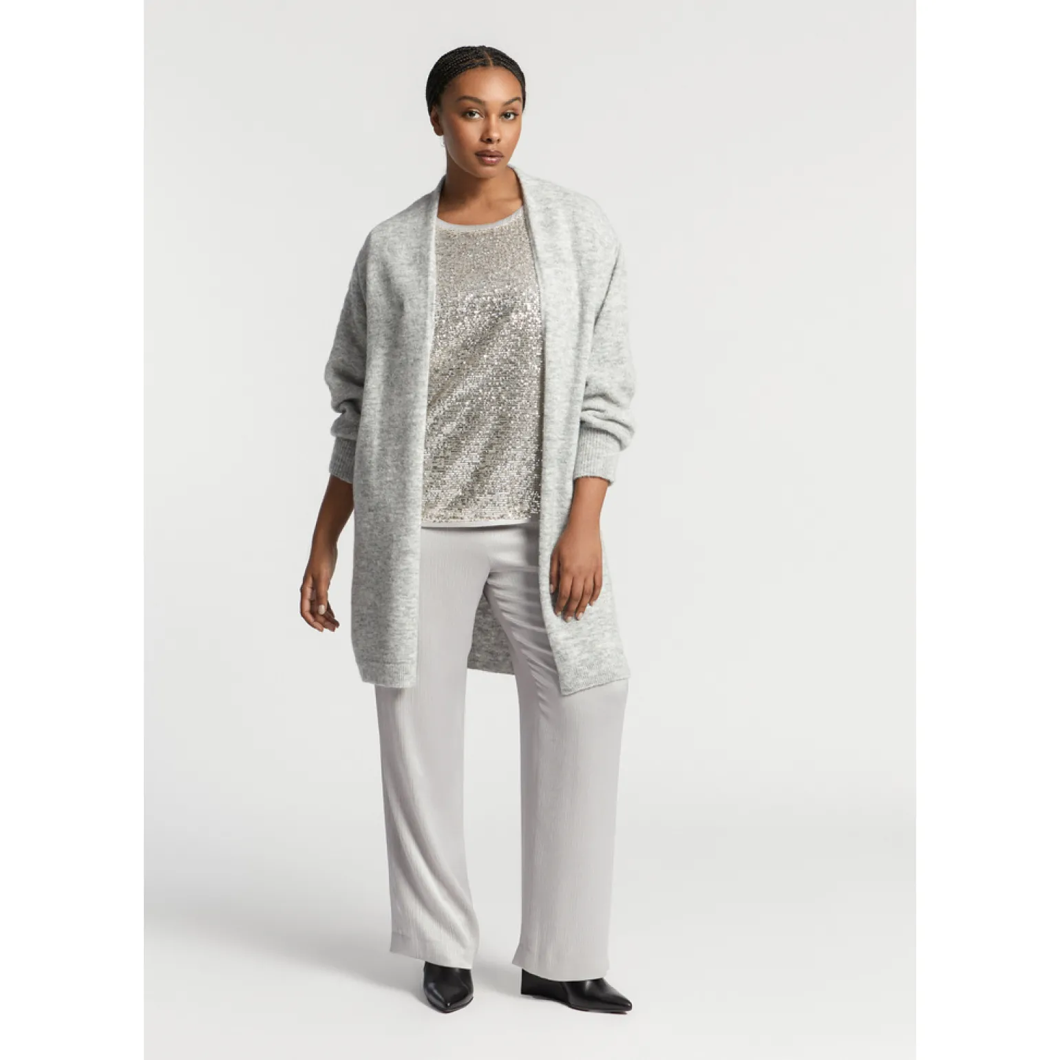 Lange gilet van alpacawol