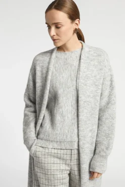 Lange gilet van alpacawol