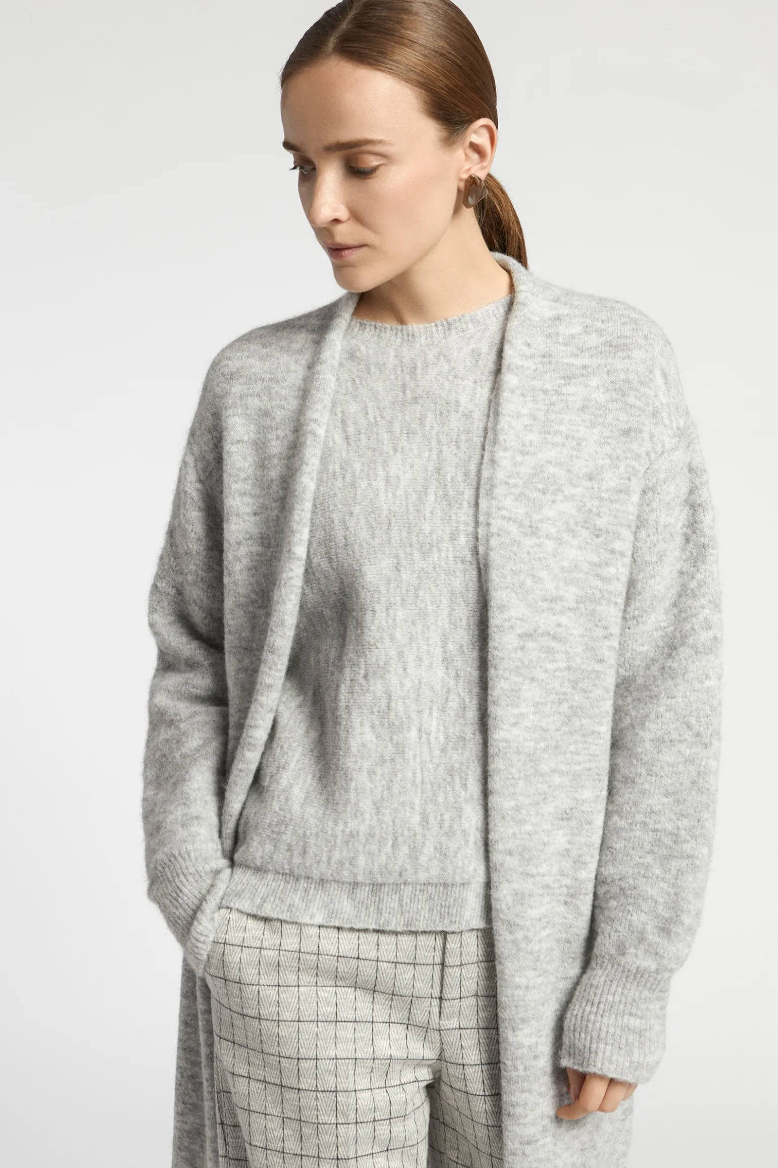 Lange gilet van alpacawol