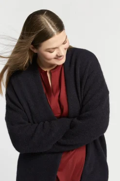 Lange gilet van alpacawol