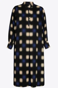 Lange jurk met blurred print