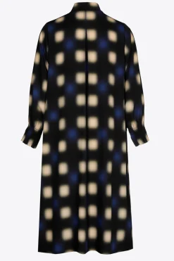 Lange jurk met blurred print