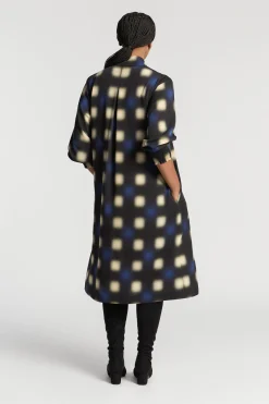Lange jurk met blurred print