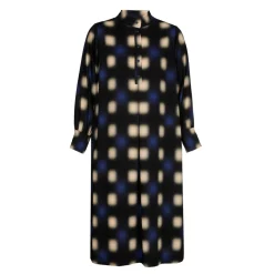 Lange jurk met blurred print