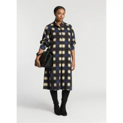 Lange jurk met blurred print