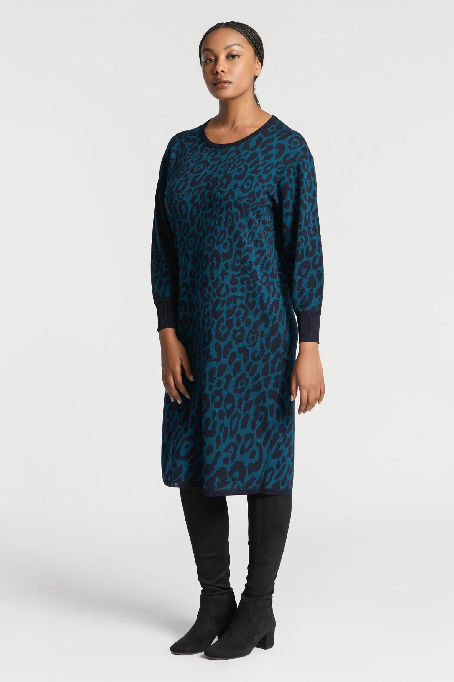 Lange jurk met luipaardprint