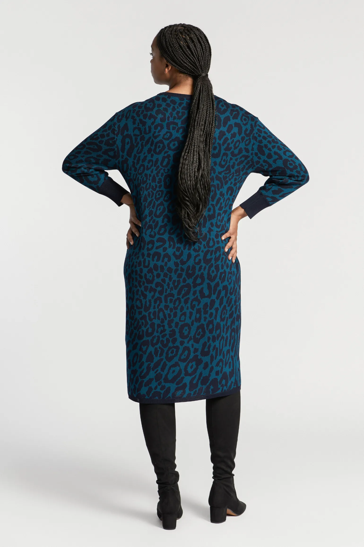 Lange jurk met luipaardprint