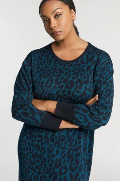 Lange jurk met luipaardprint