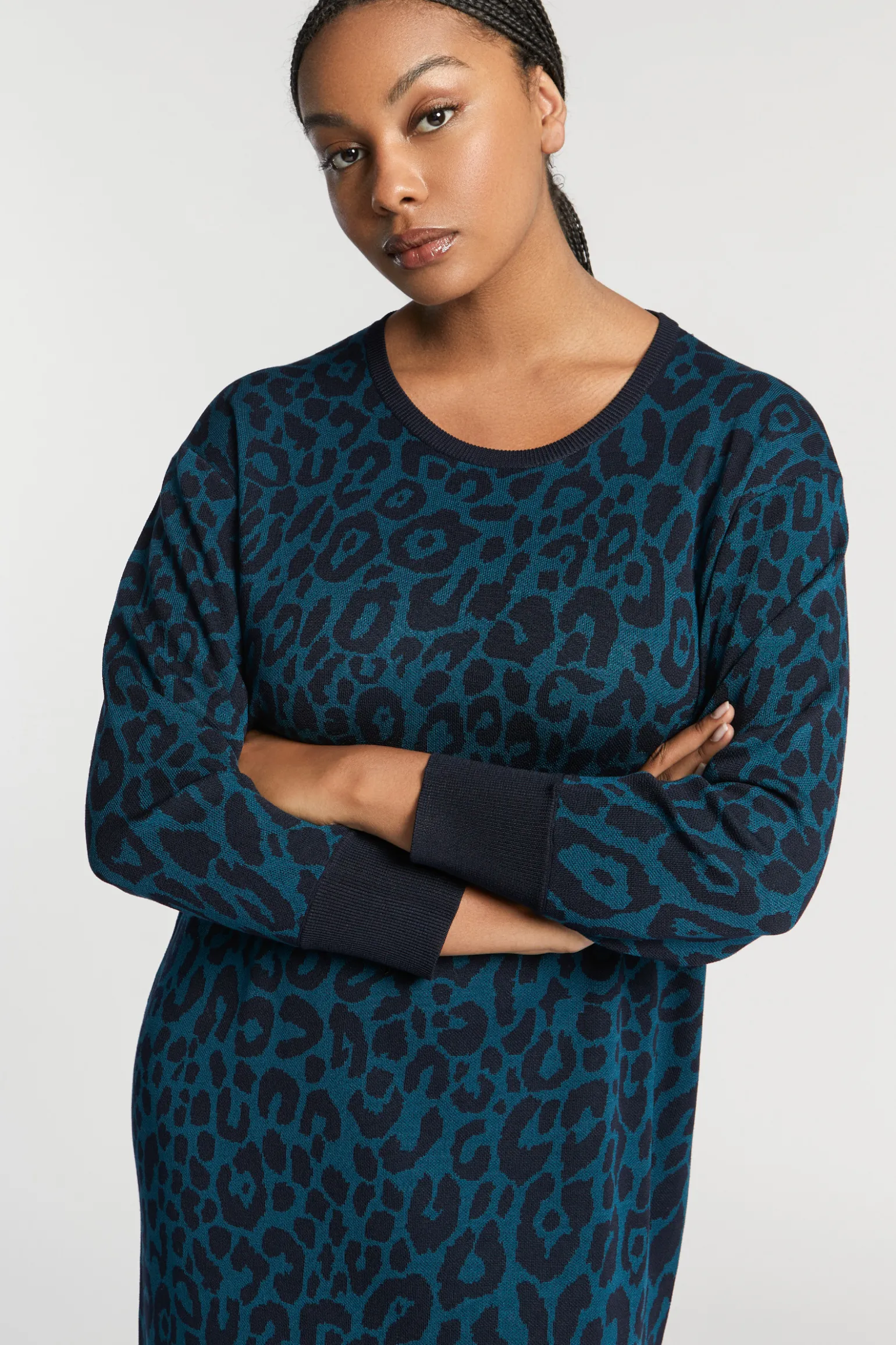 Lange jurk met luipaardprint