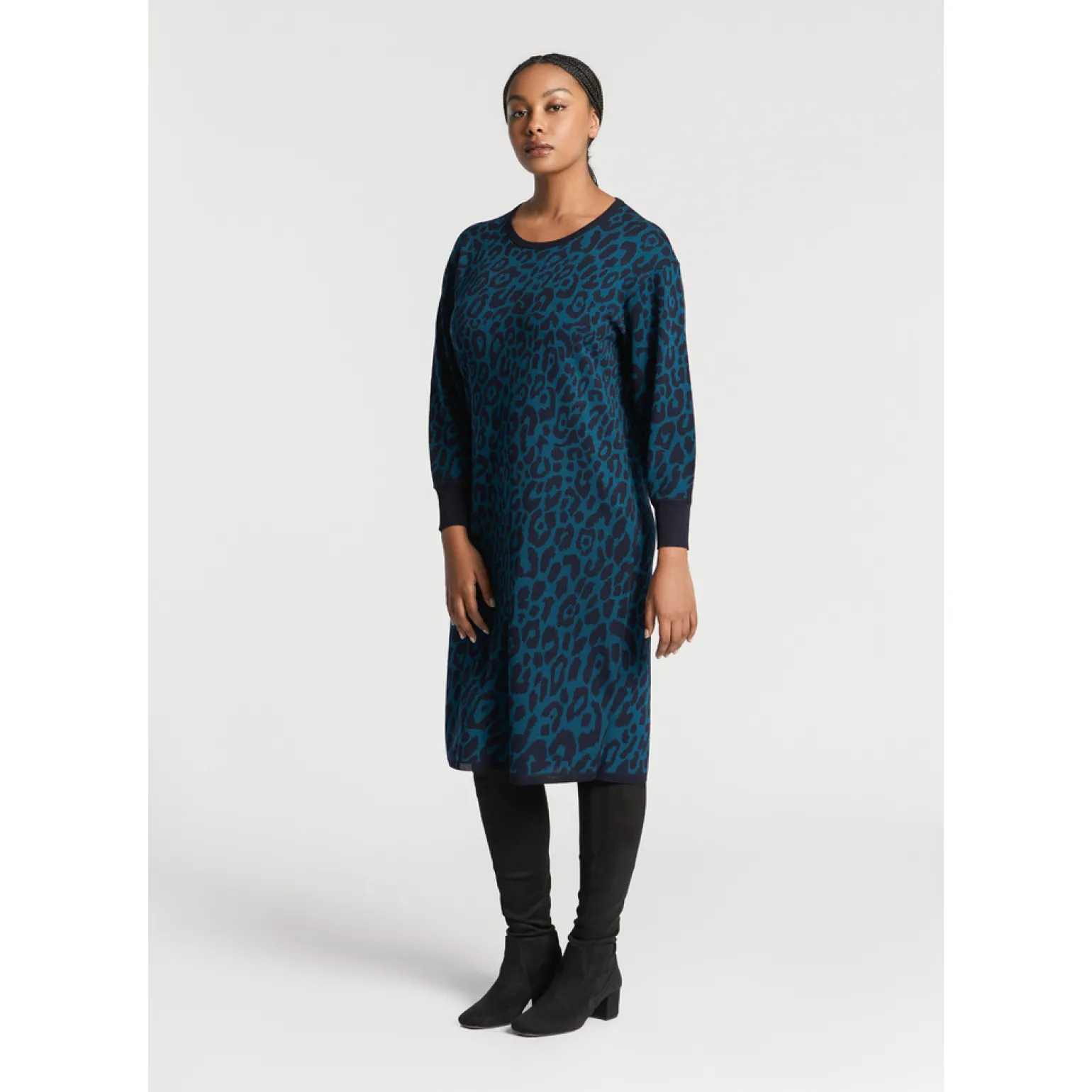 Lange jurk met luipaardprint