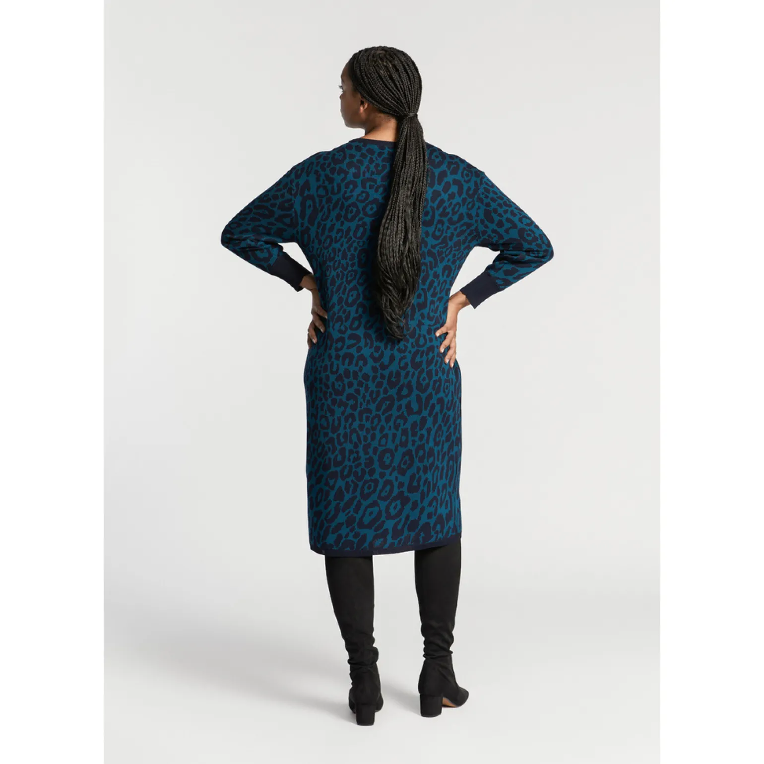 Lange jurk met luipaardprint