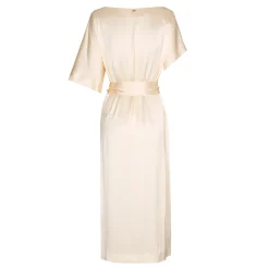 Lange jurk met satijnlook