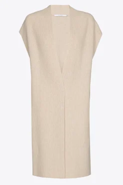 Lange mouwloze cardigan