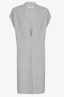 Lange mouwloze cardigan