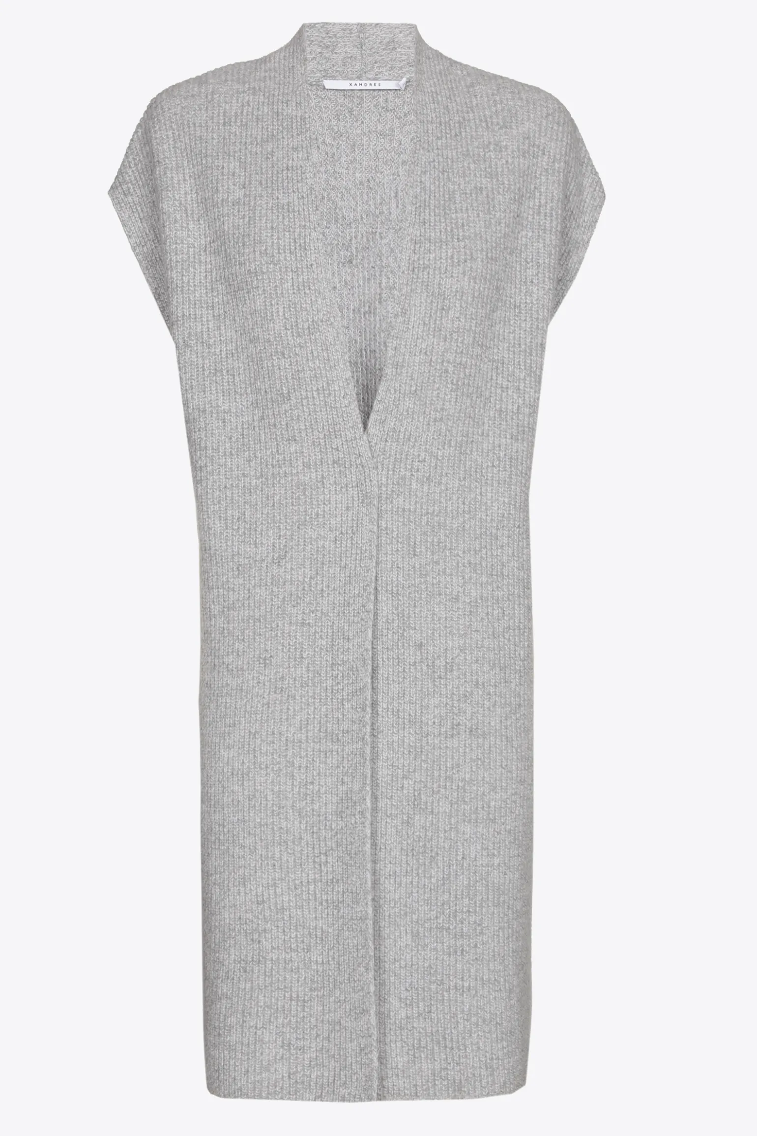 Lange mouwloze cardigan