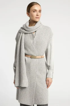 Lange mouwloze cardigan