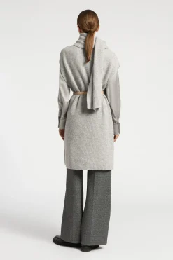 Lange mouwloze cardigan