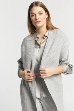 Lange mouwloze cardigan