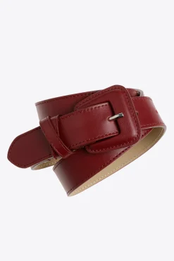Lederen riem met afgeronde gesp