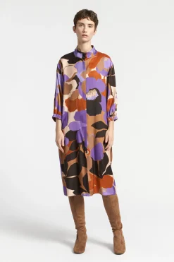 Middellange jurk met bloemenprint