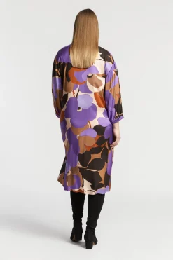 Middellange jurk met bloemenprint