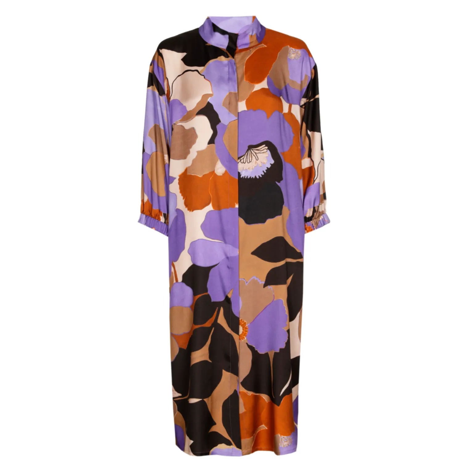 Middellange jurk met bloemenprint