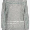 Mohair pull met gebreide strepen