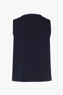 Navyblauw mouwloos topje