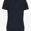 Navyblauw T-shirt met V-hals