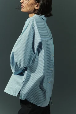 Oversized gestreept hemd
