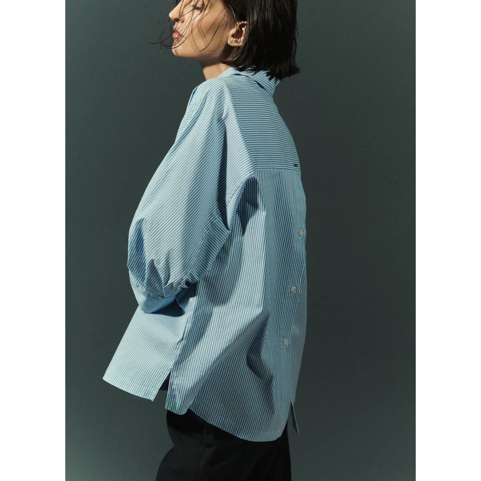 Oversized gestreept hemd