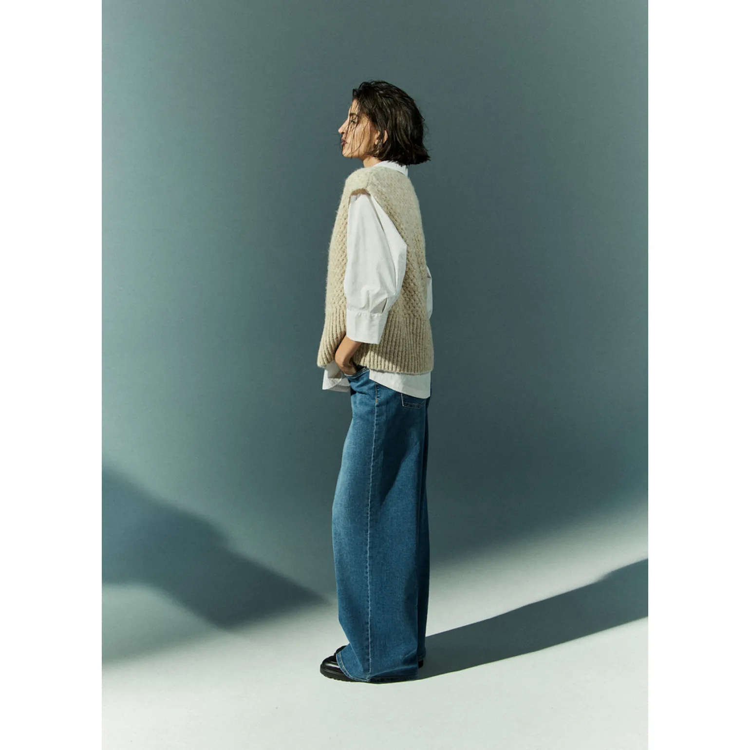 Oversized gestreept hemd